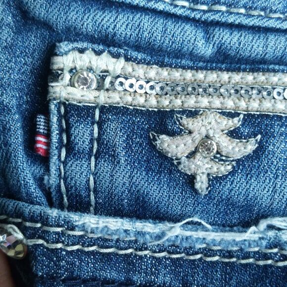 Vigoss The New York Slim Boot Bootcut jeans, white stitching, mid rise 5/6 - Picture 7 of 12